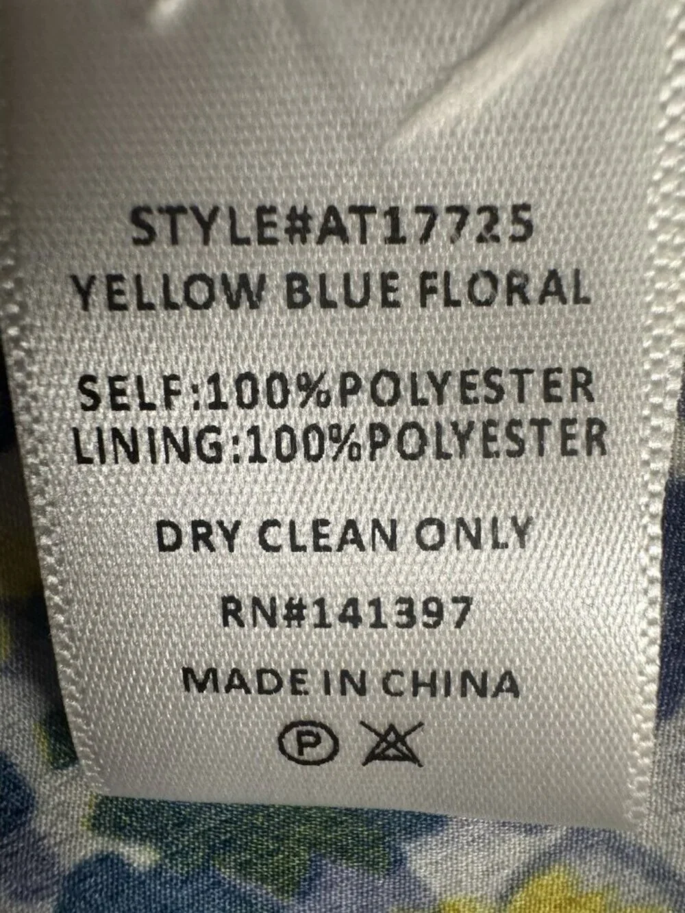ASTR The Label Floral Crop Top Puff Sleeve Wrap Blue Yellow Size M